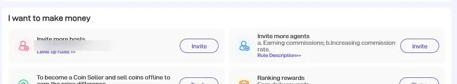 Poppo Live agent dashboard tools for inviting hosts, recruiting agents and growing an agency network.